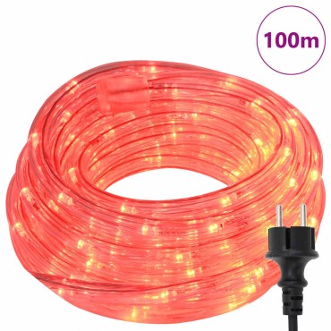 vidaXL Φωτιστικό Συρματόσχοινο με 2400 LED Κόκκινο 100 m PVC