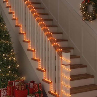 vidaXL Φωτιστικό Συρματόσχοινο με 240 LED Θερμό λευκό 10 m PVC