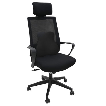 vidaXL Μαξιλάρι πλάτης Μαύρο Αφρός Μνήμης 40 x 40 x 11 εκ