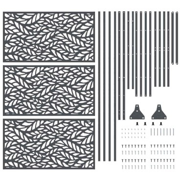 vidaXL Οθόνη Ιδιωτικότητας 100x50x180cm Ατσάλι Ανθρακί