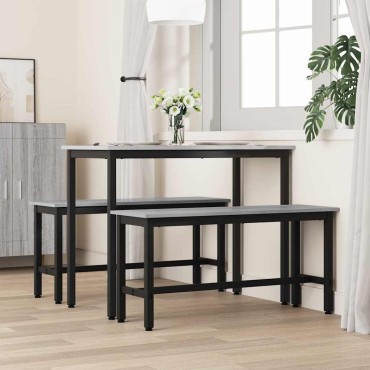 vidaXL Καθιστικό Σαλονιού Γκρίζο Σονομα 100x32,5x48,5cm