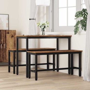 vidaXL Καθιστικό Σαλονιού Παλιό ξύλο 100x32,5x48,5cm