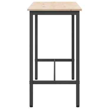 vidaXL τραπέζι Φυσικό 100x50x91cm Μηχανισμένο ξύλο και ατσάλι