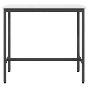vidaXL τραπέζι Λευκό 100x50x91cm Μηχανισμένο ξύλο και ατσάλι