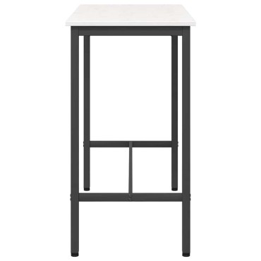 vidaXL τραπέζι Λευκό 100x50x91cm Μηχανισμένο ξύλο και ατσάλι