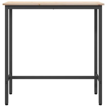 vidaXL τραπέζι Φυσικό 100x40x101cm Μηχανισμένο ξύλο και ατσάλι