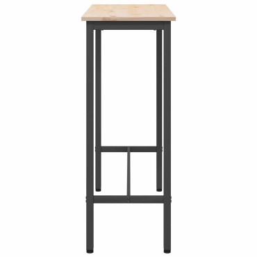 vidaXL τραπέζι Φυσικό 100x40x101cm Μηχανισμένο ξύλο και ατσάλι
