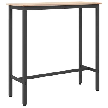 vidaXL τραπέζι Φυσικό 100x40x101cm Μηχανισμένο ξύλο και ατσάλι
