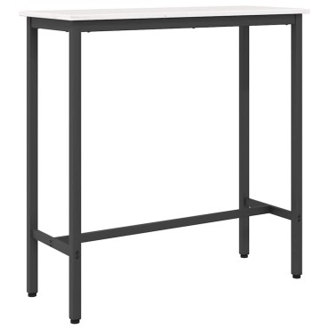 vidaXL τραπέζι Λευκό 100x40x101cm Μηχανισμένο ξύλο και ατσάλι