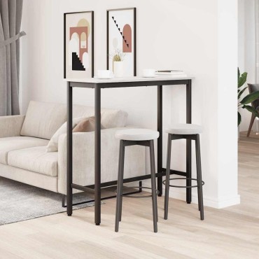 vidaXL τραπέζι Λευκό 100x40x101cm Μηχανισμένο ξύλο και ατσάλι