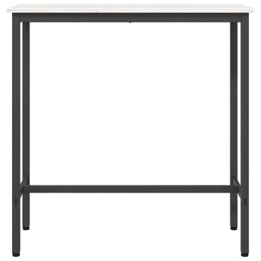 vidaXL τραπέζι Λευκό 100x40x101cm Μηχανισμένο ξύλο και ατσάλι