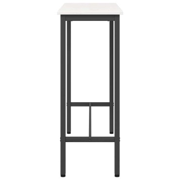 vidaXL τραπέζι Λευκό 100x40x101cm Μηχανισμένο ξύλο και ατσάλι