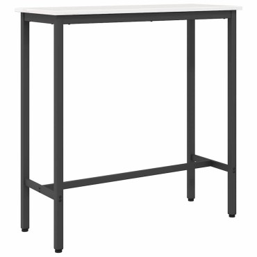 vidaXL τραπέζι Λευκό 100x40x101cm Μηχανισμένο ξύλο και ατσάλι