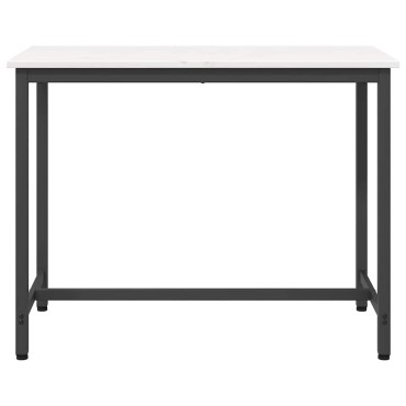 vidaXL τραπέζι Λευκό 100x50x77cm Μηχανισμένο ξύλο και ατσάλι