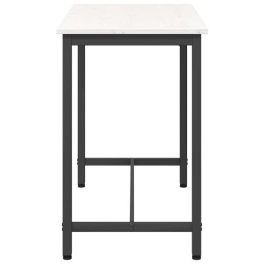 vidaXL τραπέζι Λευκό 100x50x77cm Μηχανισμένο ξύλο και ατσάλι