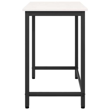 vidaXL τραπέζι Λευκό 80x50x77cm Μηχανισμένο ξύλο και ατσάλι 1 τεμ.