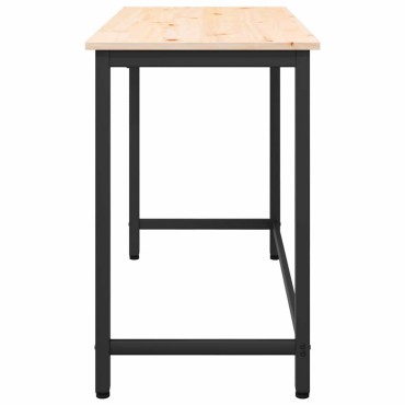 vidaXL τραπέζι Φυσικό 100x50x77cm Μηχανισμένο ξύλο και ατσάλι 1 τεμ.