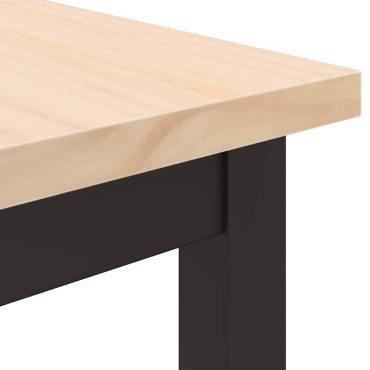 vidaXL τραπέζι Φυσικό 100x50x77cm Μηχανισμένο ξύλο και ατσάλι 1 τεμ.