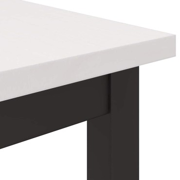 vidaXL τραπέζι Λευκό 100x50x77cm Μηχανισμένο ξύλο και ατσάλι 1 τεμ.