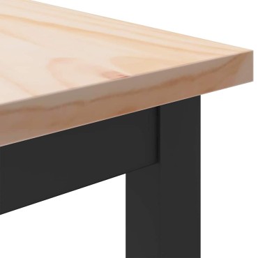 vidaXL τραπέζι Φυσικό 100x50x77cm Μηχανισμένο ξύλο και ατσάλι