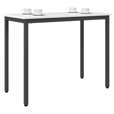 vidaXL τραπέζι Λευκό 100x50x77cm Μηχανισμένο ξύλο και ατσάλι