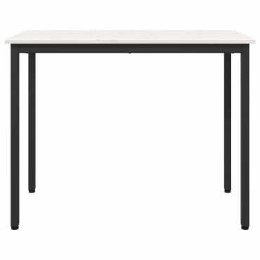 vidaXL τραπέζι Λευκό 100x50x77cm Μηχανισμένο ξύλο και ατσάλι