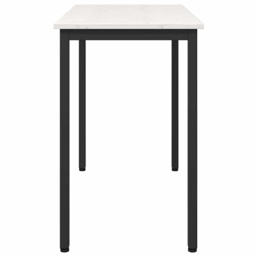 vidaXL τραπέζι Λευκό 100x50x77cm Μηχανισμένο ξύλο και ατσάλι