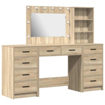vidaXL Τραπέζι περιποίησης 3 τεμ. Δρύς Sonoma 78,5x41x135 εκ