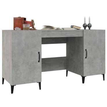 vidaXL Γραφείο Γκρι Σκυροδέματος 140x50x75cm Επεξεργασμένο Ξύλο 1 τεμ.
