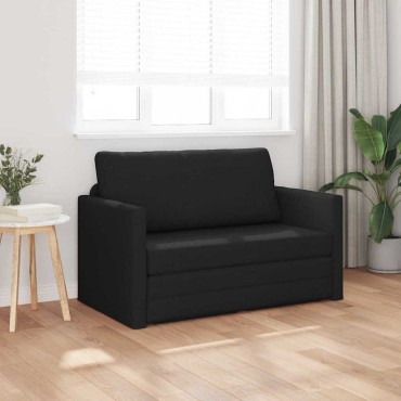 vidaXL Κρεβάτι καναπές Μαύρο ύφασμα 124x71x78cm