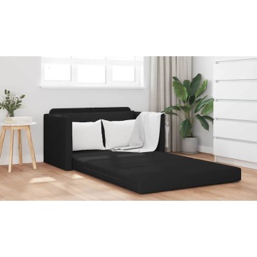vidaXL Κρεβάτι καναπές Μαύρο ύφασμα 124x71x78cm