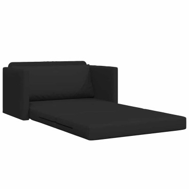 vidaXL Κρεβάτι καναπές Μαύρο ύφασμα 124x71x78cm