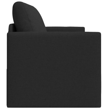 vidaXL Κρεβάτι καναπές Μαύρο ύφασμα 124x71x78cm