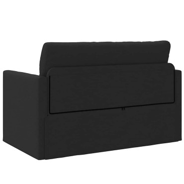 vidaXL Κρεβάτι καναπές Μαύρο ύφασμα 124x71x78cm