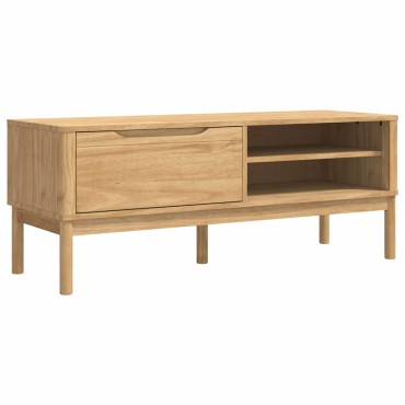 vidaXL Πάγκος Χωλ με συρτάρι FLORO Κερωτό καφέ 115x40x45 εκ 1 τεμ.