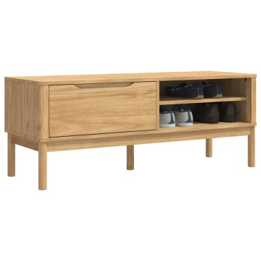 vidaXL Πάγκος Χωλ FLORO Κερωτό καφέ 115x40x45 εκ 1 τεμ.