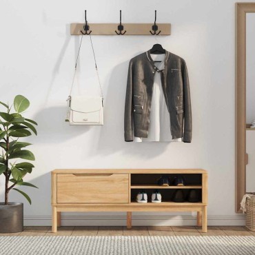 vidaXL Πάγκος Χωλ FLORO Κερωτό καφέ 115x40x45 εκ 1 τεμ.