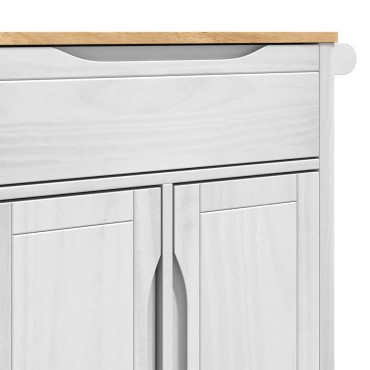 vidaXL Καρότσι Κουζίνας FLORO Λευκό 72,5x45x80 εκ 1 τεμ.