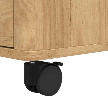 vidaXL Καρότσι Κουζίνας FLORO Κερωτό καφέ 72,5x45x80 εκ 1 τεμ.