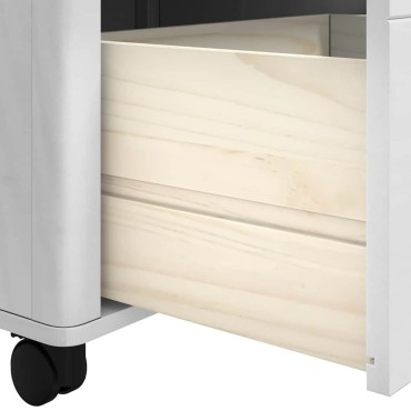 vidaXL Καρότσι Κουζίνας FLORO Λευκό 72,5x45x80 εκ 1 τεμ.