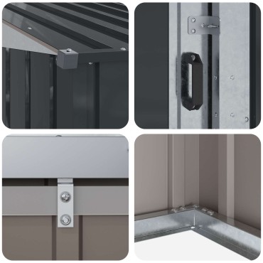 vidaXL Κηποσυνθέσεις Ανθρακί 137 x 81 x 180 εκ Μέταλλο