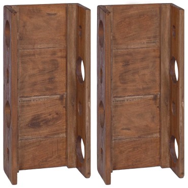 vidaXL Ράφι Καφέ 24x13x54cm Στερεό ξύλο Μαόνι 1 τεμ.