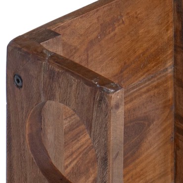vidaXL Ράφι Καφέ 24x13x54cm Στερεό ξύλο Μαόνι 1 τεμ.