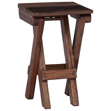 vidaXL Σκαμνί Φυσικό 30x30x48cm Μασίφ ανακυκλωμένο ξύλο