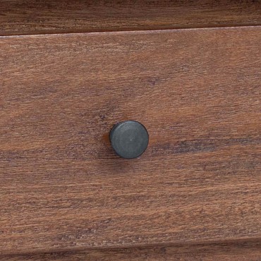 vidaXL Γραφείο με συρτάρι Καφέ 110x30x79cm Στερεό ξύλο Μαόνι
