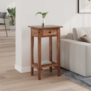 vidaXL Βάση φυτών με συρτάρι Καφέ 34 x 25 x 52 εκ. Ξύλο Μαόνι