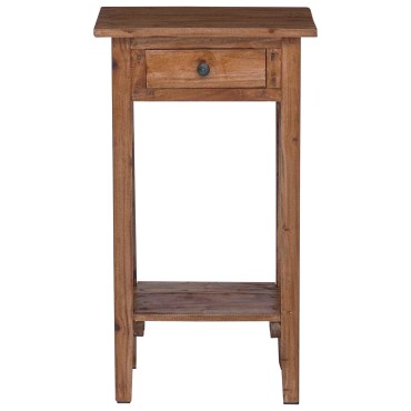 vidaXL Βάση φυτών με συρτάρι Καφέ 34 x 25 x 52 εκ. Ξύλο Μαόνι