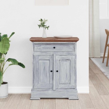 vidaXL Ντουλάπι αποθήκευσης 63x30x79cm Στερεό ξύλο Μαόνι