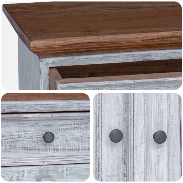 vidaXL Ντουλάπι αποθήκευσης 63x30x79cm Στερεό ξύλο Μαόνι