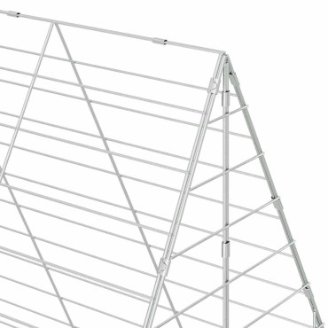vidaXL Κλουβί Κουνελιού Ασημί 200 x 100 x 210 εκ.